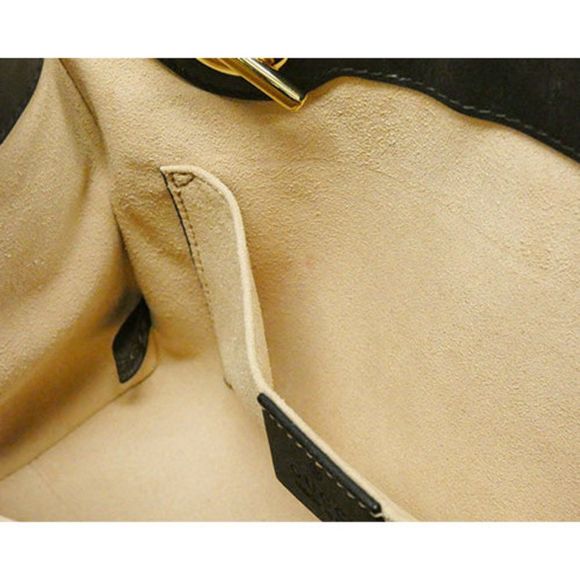 Gucci Padlock GG Small Leather Chain Shoulder Bag Bee Beige Black - Picture 7 of 8